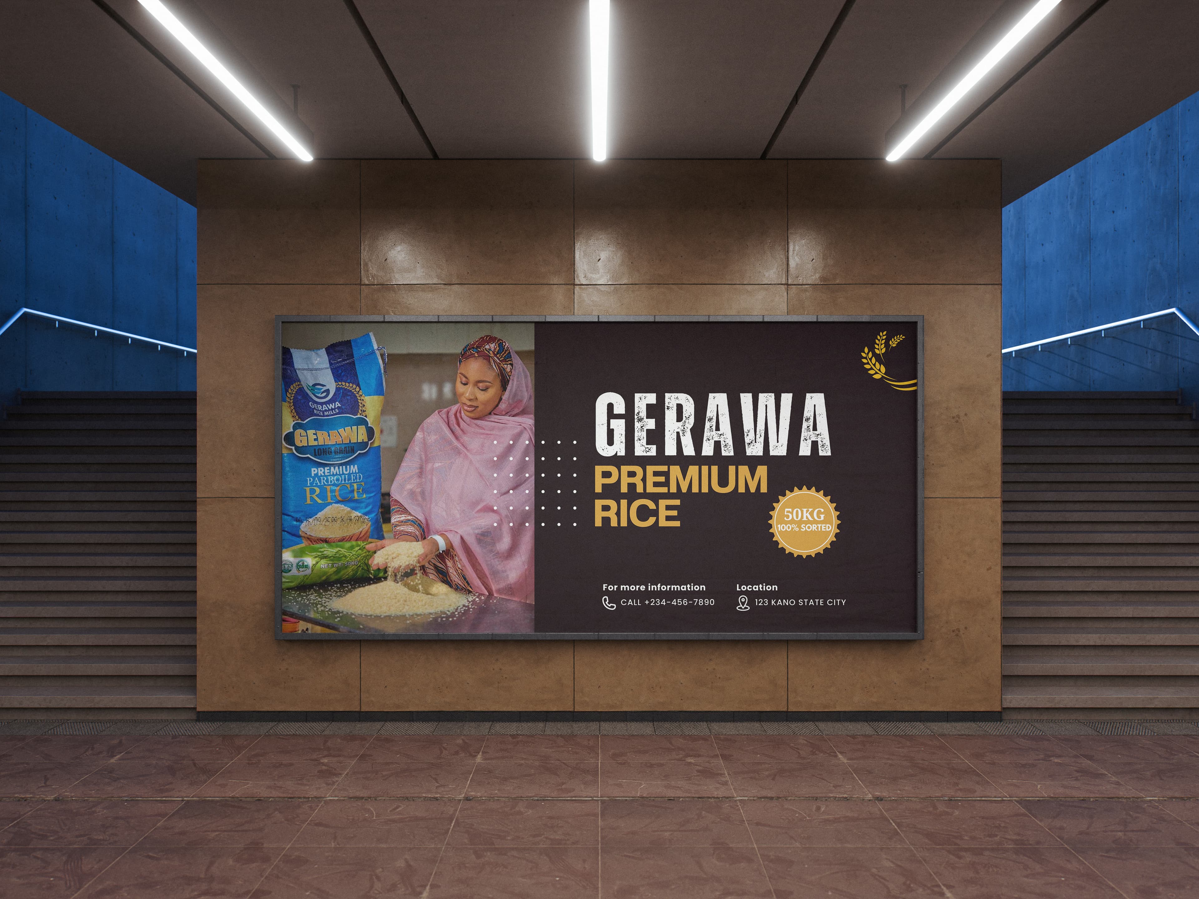 Gerawa Rice billboard